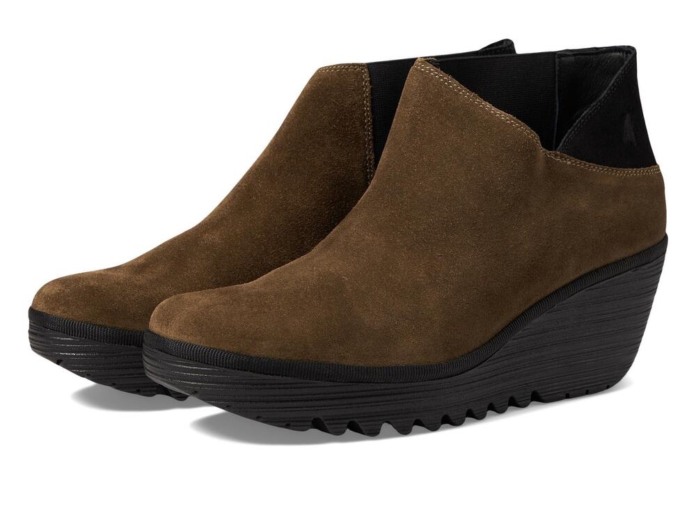 FLY LONDON WOMEN'S YEGO400FLY ANKLE BOOT, SLUDGE BLACK, 7/7.5